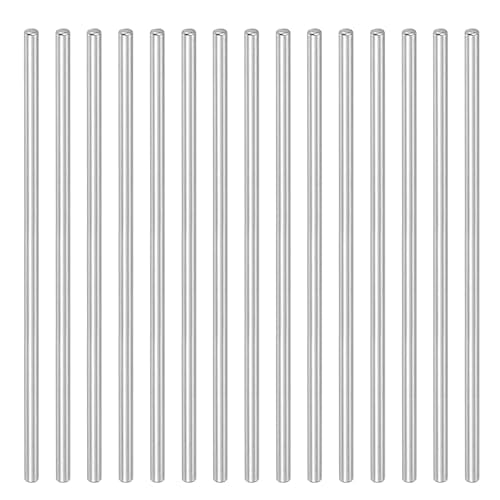 PATIKIL Round Metal Rod 2mm x 90mm, 30 Pcs Carbon Steel Round Shaft Rod Smooth Solid Shaft Bar Stock for Crafts Lathes Miniature Axle RC Airplane Car Model