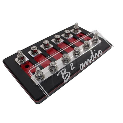 6 Spot Heavy Duty ANL Fuse Distribution Block w/Acrylic B2 Audio Cover (6 Spot) - size: 6 Spot