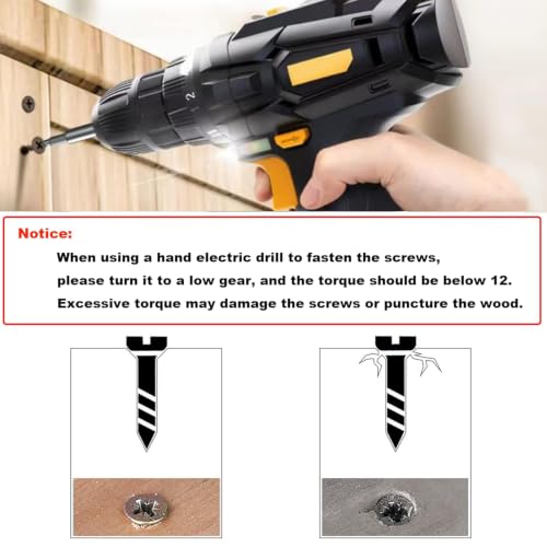 #4 Flat Head Phillips Wood Screws 150Pcs, Carbon Steel, 3/8" - color: Black, size: #4 x 3/8''-150pcs