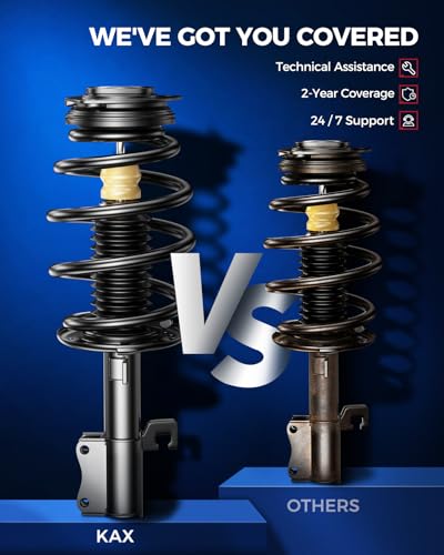 KAX 2PC Rear Suspension Strut & Spring Assembly Pair for 2014-2019 Corolla 1.8L, Complete Struts w/Coil Springs, Replace# 172991L_172991R - size: 2PC 14-19 Corolla Rear