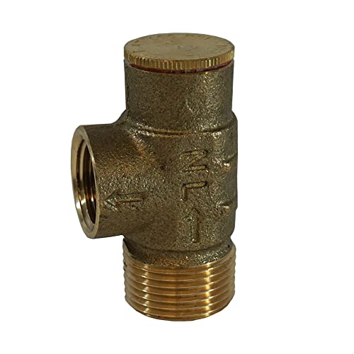 Merrill MFG PRVNL75100 3/4" Lead-Free Brass Pressure Relief Valve, 100 PSI Cold Water Safety Valve for Well Tank, Pump & Plumbing Systems, 3/4" NPT No-Lead Water System Protection Valve