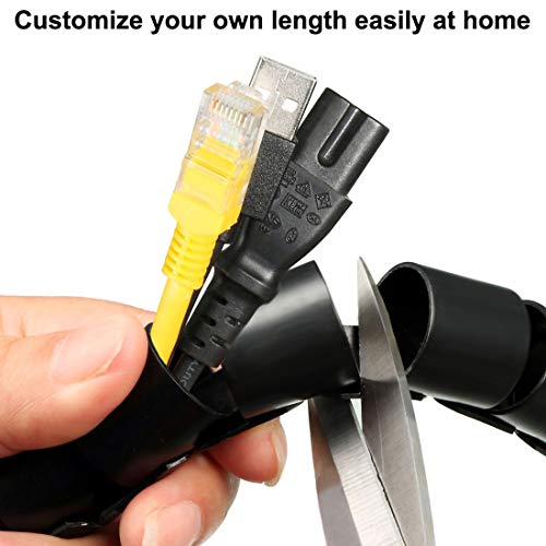 uxcell 4mm Flexible Spiral Cable Wrap Wire Cord Wraps Manage Cord 18M Length Transparent - size: 3mmx4mmx18000mm