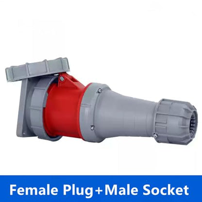 IEC60309 Waterproof CEE Industrial Reverse Plug Connector Concealed Male Socket 4Pin 125A(UI Standard 100A) 380-415V 3P+E Flame Retardant IP67 - style: Concealed Socket