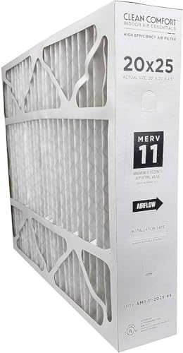 Clean Comfort AMP-11-2025-45-20" x 25" x 4.5" Media Air Filter, MERV 11