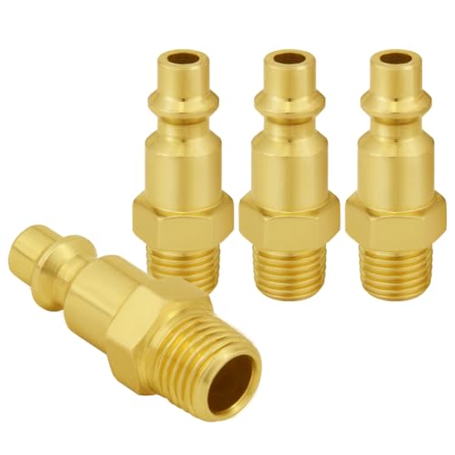 Joywayus 4PCS 1/8 Inch NPT Male Industrial Air Hose Quick Connect - size: 1/8"NPT Male