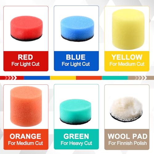 191PCS 1 Inch Sanding Discs Hook and Loop 60 to 10000 Wet Dry Sandpaper Micro Sanding and Polishing Set with 2PCS 1/8" Shank, Backing Pad, Polishing Pads, Foam Pads for Metal Glass Resin Wood