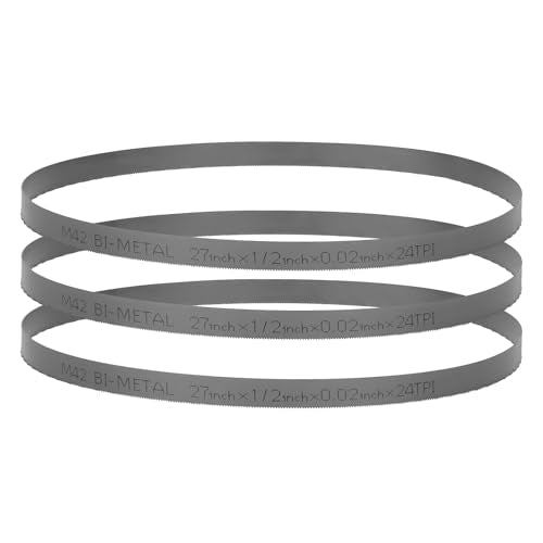 27 Inch Bandsaw Blades 24 TPI for Milwauk* and D*Walt Portable Band Saw Blade,27" x 1/2" x.020, 3-Pack - size: 27 Inch