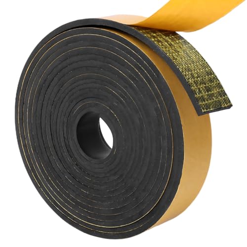 DGSL Self-Adhesive Neoprene Rubber Strip, 1" x 1/8" x 20' Roll - color: With Adhesive, size: 1" Wide x 1/8" Thick x 20' Long
