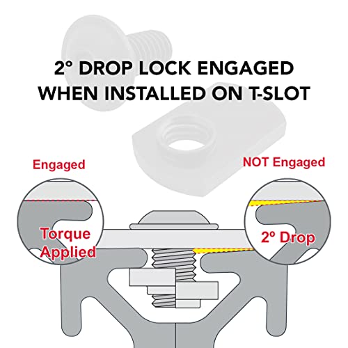 8020, 3320, 15 Series, 5/16-18 x 0.687 Inch Flanged Button Head Socket Cap Screw (FBHSCS) with Slide-in Economy T-Nut Hardware Combo (250 Pack)