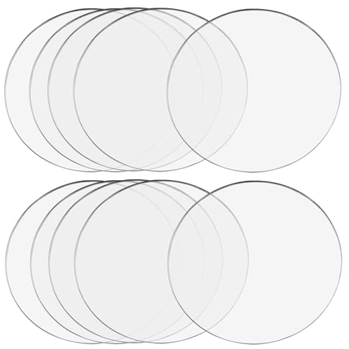Hitefu Clear Circle Acrylic Sheets, 4.3 Inch, 10 Packs, 3mm Thick - size: 4.5 Inch