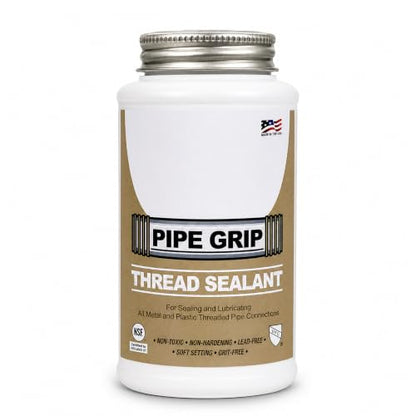 SUPPLYGIANT Gold Thread Sealant 8 oz Pipe Thread Compound with NSF Certification Non Toxic Formula Industrial Grit - size: 8 Ounces