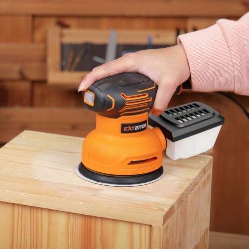 5" Orbital Sander,300W 5000-12000OPM Variable Speed 20 Sandpapers