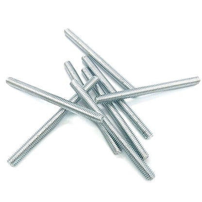 8pcs Silver Zinc Fully All Threaded Rod Carbon Steel Long Thread Screw 5/16x4 for Furniture Garden Railing Mounting Assembly Fastening Steel Frame Connection Full Thread Rod for Furniture - size: Silver-Zinc 5/16x4 Inch-8P
