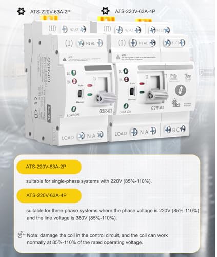 AC220V 63A 4P Automatic/Manual Transfer Switch ATS - size: ATS-220V-63A-4P