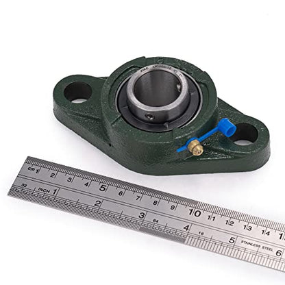 XIKE 2 Pcs UCFL205-16 Bore 1" Pillow Block Flange Mounted Ball Bearings. - size: UCFL205-16 Bore 1"