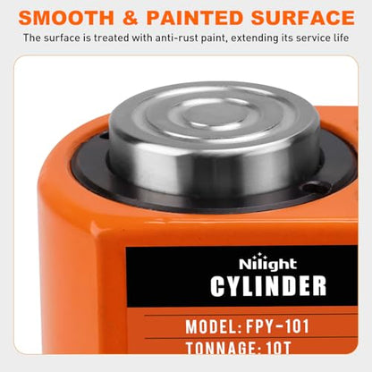 Nilight 10Ton Hydraulic Cylinder Jack Porta Power Ram Single Acting Lifting - size: 10T Jack