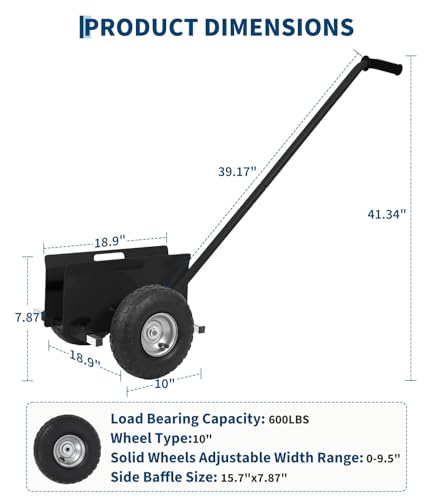 Garvee Panel Dolly with Extended Handle, 660 LBS Capacity - color: Black | 2 Pack