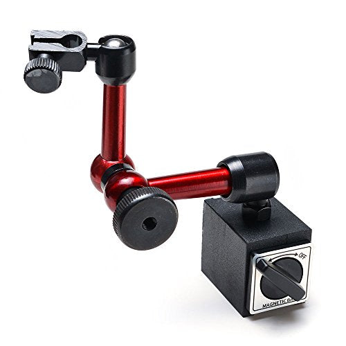 AGPtek® 3-Joint Red Adjustable Magnetic Base Holder for Digital Dial Indicator