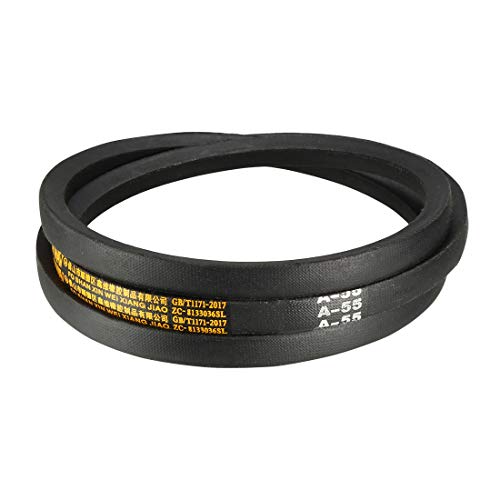 uxcell A55 Drive V-Belts 55" Inner Length 13mm Width 8mm Thick JIS Standard A-Section Rubber Drive Industrial Transmission Belt - size: 55"
