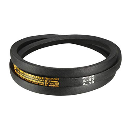 uxcell A55 Drive V-Belts 55" Inner Length 13mm Width 8mm Thick JIS Standard A-Section Rubber Drive Industrial Transmission Belt - size: 55"