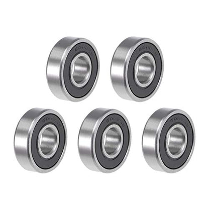 uxcell 6000-2RS Deep Groove Ball Bearing 10x26x8mm Double Sealed ABEC3 5pcs - size: 10mmx26mmx8mm