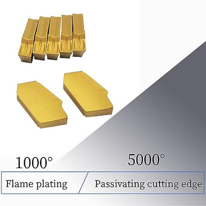 Grooving Slotting Tool Cut Off Plate Tool Lathe Turning Tools SPB326, Grooving Cut-Off Tool with 12 pcsSP300 Carbide Turning Inserts Grooving Parting Blade Plate - size: SPB326+SP300