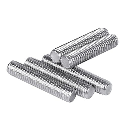 Pack of 20 M6 x 25 mm Length 304 Stainless Steel Fully Threaded Rod Bar Studs Silver Tone