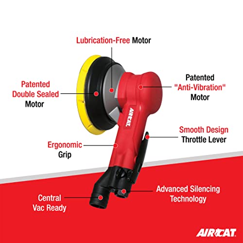 AIRCAT 6700-6GCV 3/16" Orbit Central Vac Geared Planetary Sander,