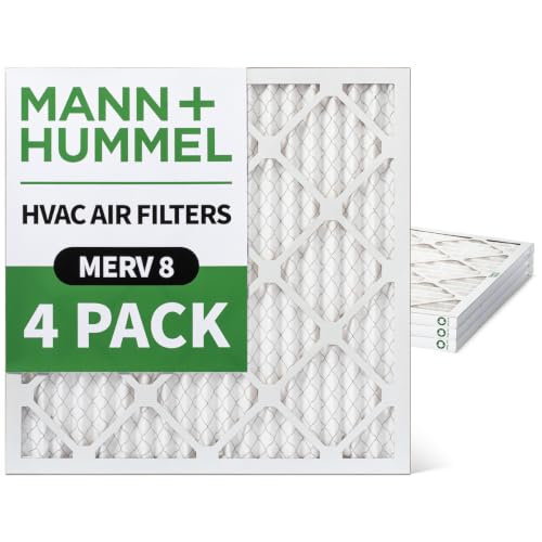 MANN+HUMMEL 14x14x1 MERV 8 Pleated 1" AC Furnace Air Filter. 4 Pack - style: 14 x 14 x 1