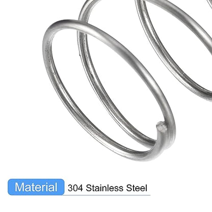 uxcell 5Pcs Compression Spring 304 Stainless Steel 20mmOD,1mmWD,15mmFL - size: 1.0mmx20mmx15mm
