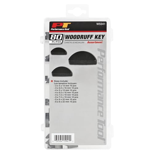 Performance Tool W5341 80-Piece Metric Woodruff Key Assortment Kit