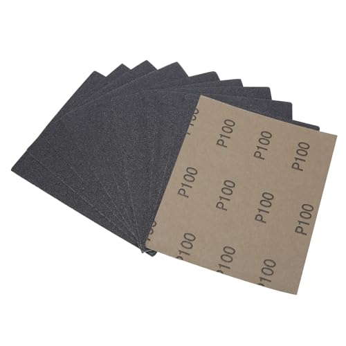 MAXMAN 1/4 Sheet Sandpaper, 4.5" x5.5" 100 Grit Silicone Carbide, for Wood - style: 100 grit