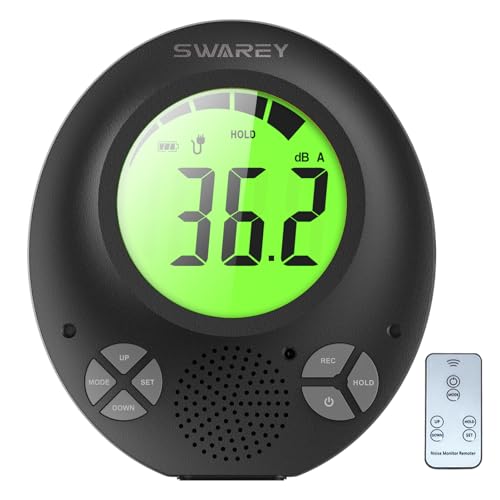 Digital Decibel Meter with DIY Voice Warning Function, Wall Hanging Sound Level Meter 35dB to 135dB with Alarm Quiet Please, Sound Level Meter for Schools Hospitals Temples Libraries Theaters