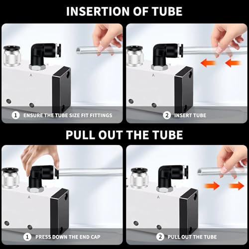 Push to Connect Fittings kits,4mm Tube OD x 1/8 Inch NPT Thread Male Elbow and Straight Pneumatic Quick Connect Air Hose Fitting kits Tube Fittings Air Fittings 24Pcs - size: 4MM OD x 1/8" NPT