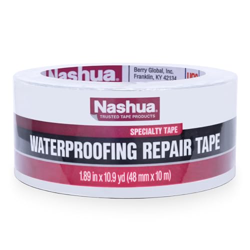 Nashua 361-11 Foil Tape for Waterproofing Repair, 11 mil Thick, 10 m Length, 48 mm Width , Aluminum
