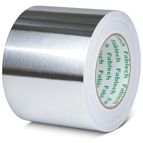 Aluminum Foil Tape,3.2mil Thick, 4 Inch Wide x 55 Yards (165ft), Heavy Duty Waterproof & High Temperature Resistant, for HVAC Duct Sealing, Metal Repair & Insulation - size: 4"×55Y