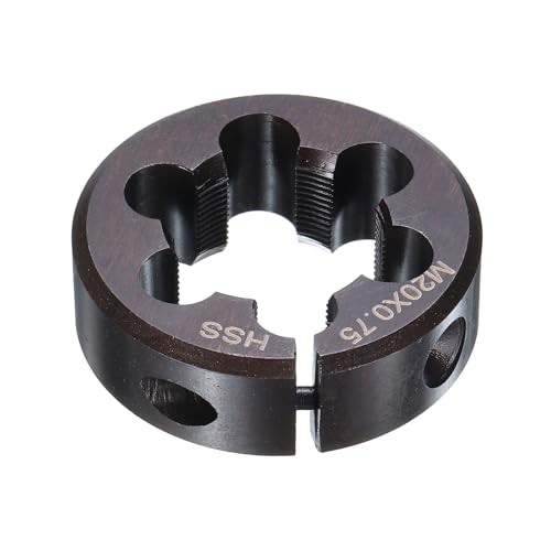 HARFINGTON Round Threading Die M20 x 0.75 Metric Thread 38mm OD Adjustable Right Hand High-Speed Steel (HSS) Round Die Screw Thread Cutting Die for Thread Repair - size: M20 x 0.75