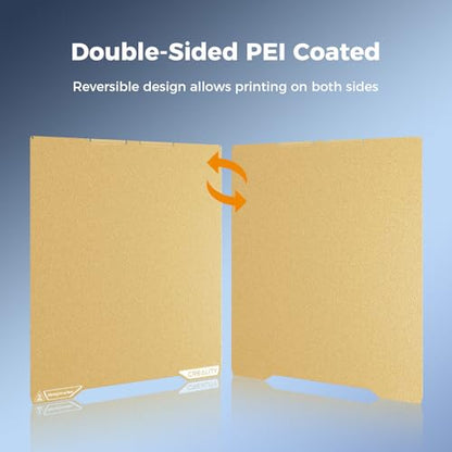 Creality K2 Build Plate Original 293x270mm Dual Side Textured Golden PEI Coating Spring Steel Magnetic Bed Plate 3D Printer Build Plate for Creality K2 - style: K2 PEI Plate