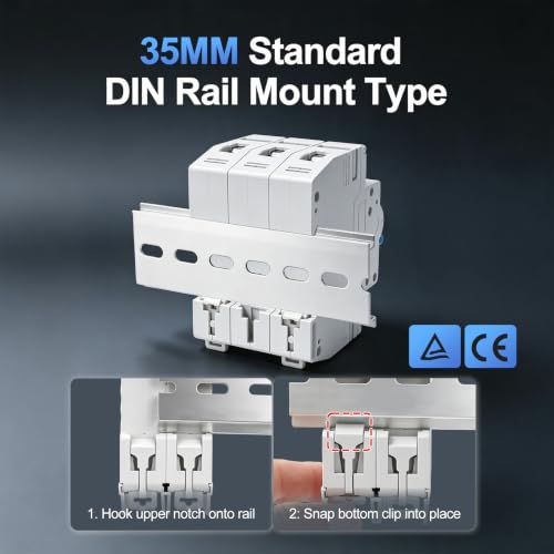 BAOMAIN 2P 20A C-Type MCB,TUV Certified 400VAC 10Kv for AC Home Circuits