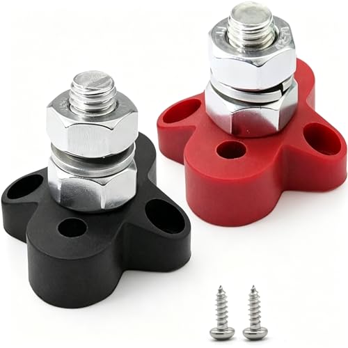 Cannonfish Bus Bar Power Distribution Block, 3/8", 48V, 2 Pack