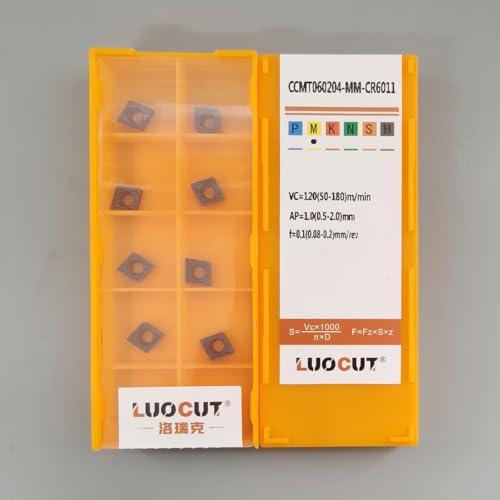20PCS CCMT21.51 CCMT060204 Lathe Turning Inserts for Stainless Steel-CR6011 - size: 1-20P-CCMT060204-MM-CR6011