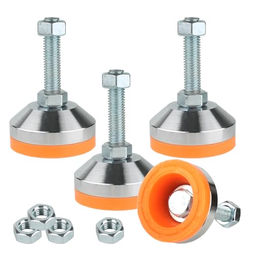 Heavy-duty Leveling Feet, M12 Thread, Set of 4(Load Capacity 5200 lb) - size: D60xM12xH50,4 Pack