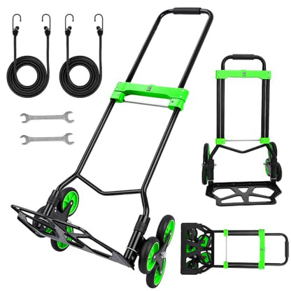 Stair Climbing Dolly with 6 Wheels, 2 in 1 Hand Truck Dolly Cart