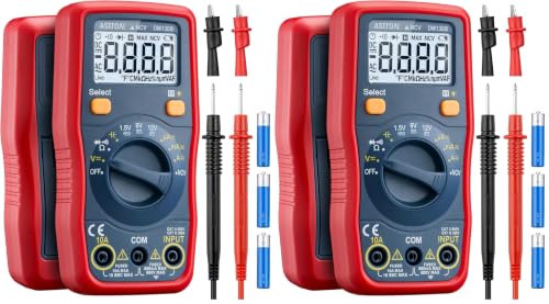 AstroAI DM130B Multimeter, 4000 Counts, Auto-Ranging, Capacitance Testing (Pack of 2) - size: 47.17 cubic inches (Pack of 2)