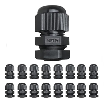 PENGLIN 100PCS NPT 1/2 Nylon Cable Gland P68 Waterproof - color: Black, size: 1/2 Inch (100-Pack)