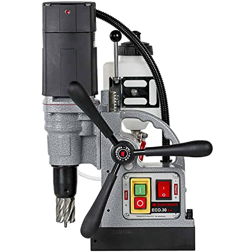 Magnetic Drill Press - 8.2A Portable Drilling Machine with 1 3/16" Annular Cut Capacity & Oil Lubricated Gear Box - ECO.30S+