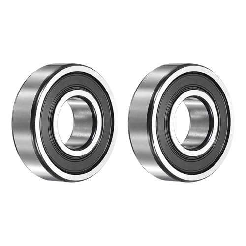 uxcell 2Pcs 6204-2RS Deep Groove Ball Bearings, 20x47x14 mm High Speed Double Rubber Seal Bearings Pre-Lubricated and Stable for Industrial Machinery Repairs 3D Project - size: 6204-2RS(20x47x14 mm)