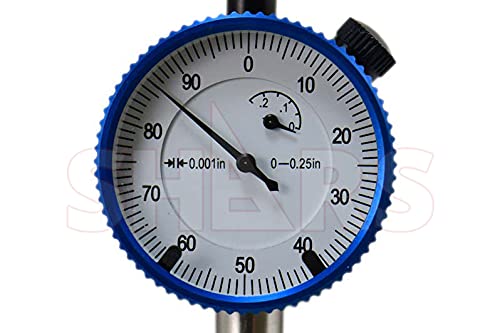 Shars 0.25" Dial Indicator 303-3157 P] - color: White, size: .25" x .001" 303-3157