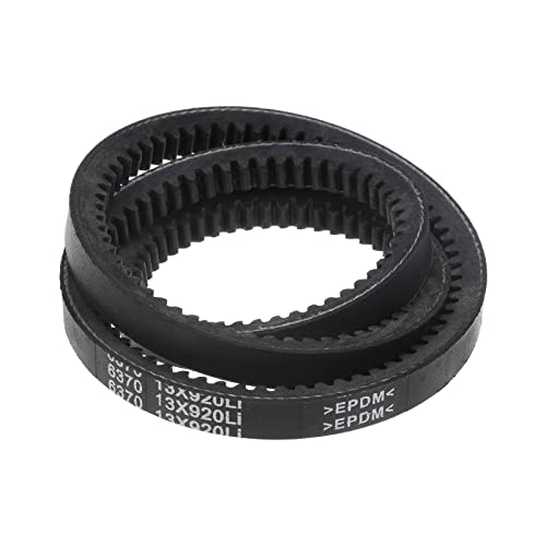 HARFINGTON 13x920 Cogged V-Belts AX Section Drive Raw Edge Belt 920mm Inner Girth 13mm Width 8mm Thickness EPDM for Power Transmission - size: 920mm