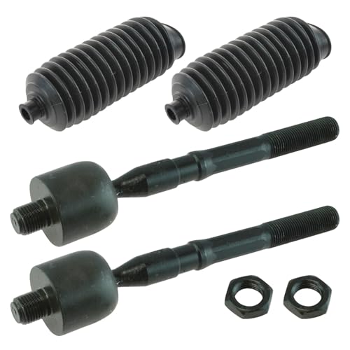 TRQ Front Steering Kit Steering Rack & Pinion Bellow Tie Rod - style: PSA27313